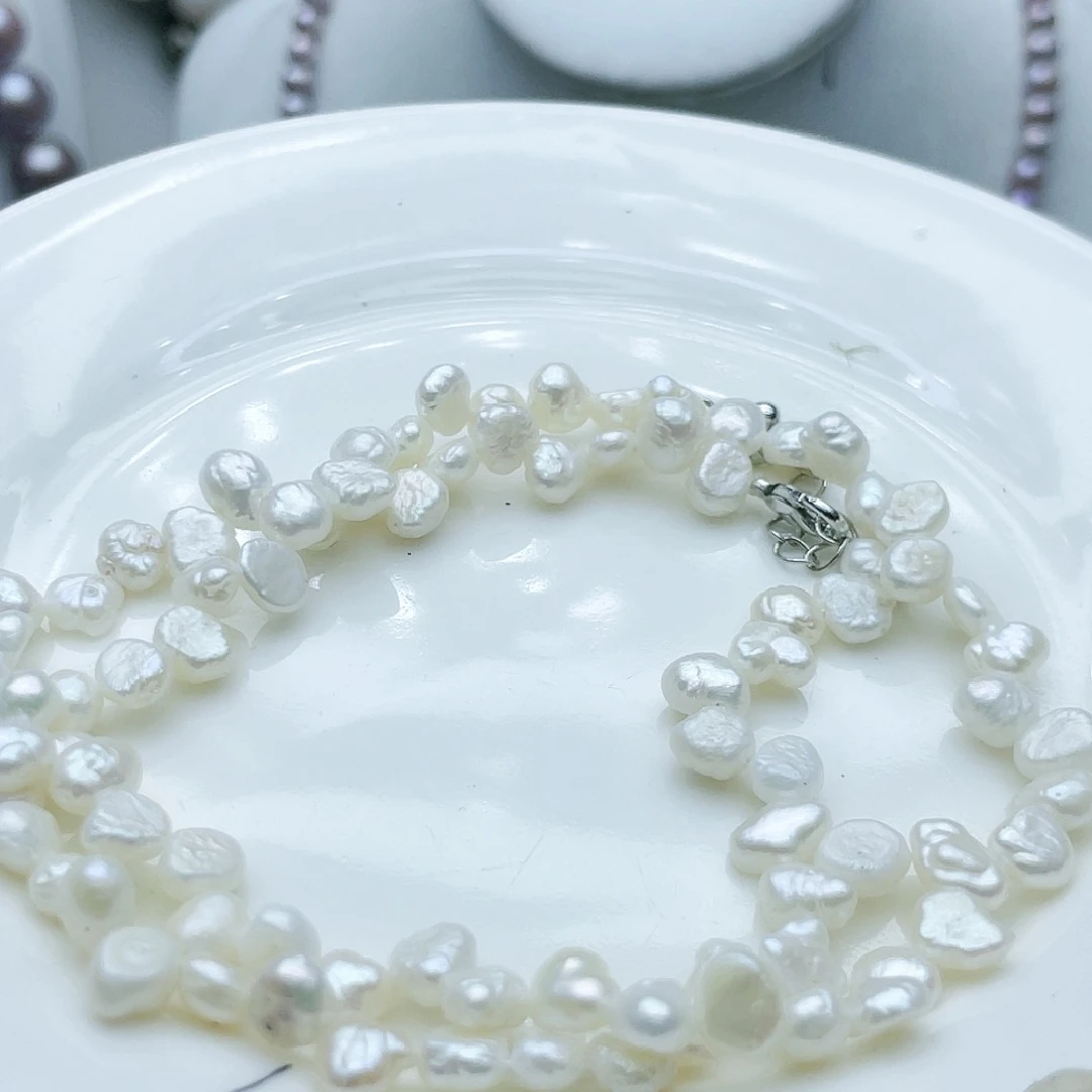 淡水珍珠颈饰钛钢