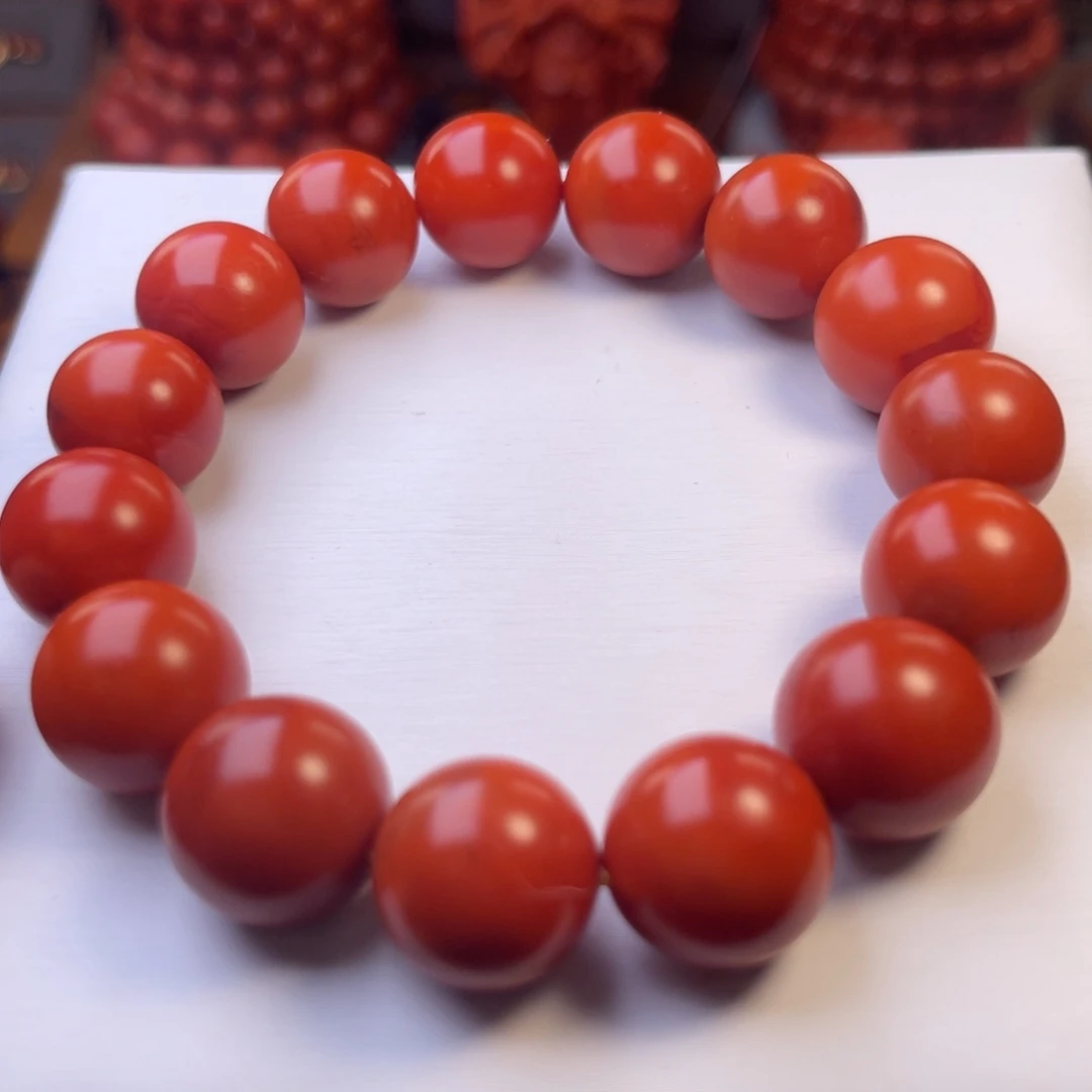 南红玛瑙未镶嵌保山精工圆珠手串卡15➕