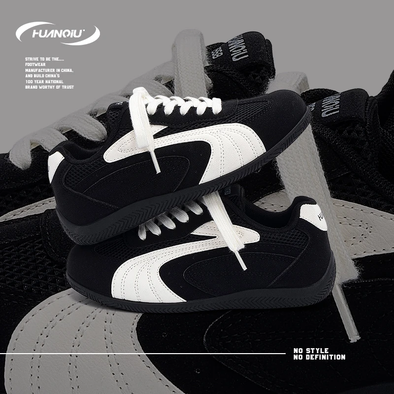 环球时尚休闲板鞋女赛车鞋夏季2025新款内增高德训鞋潮流百搭爆款