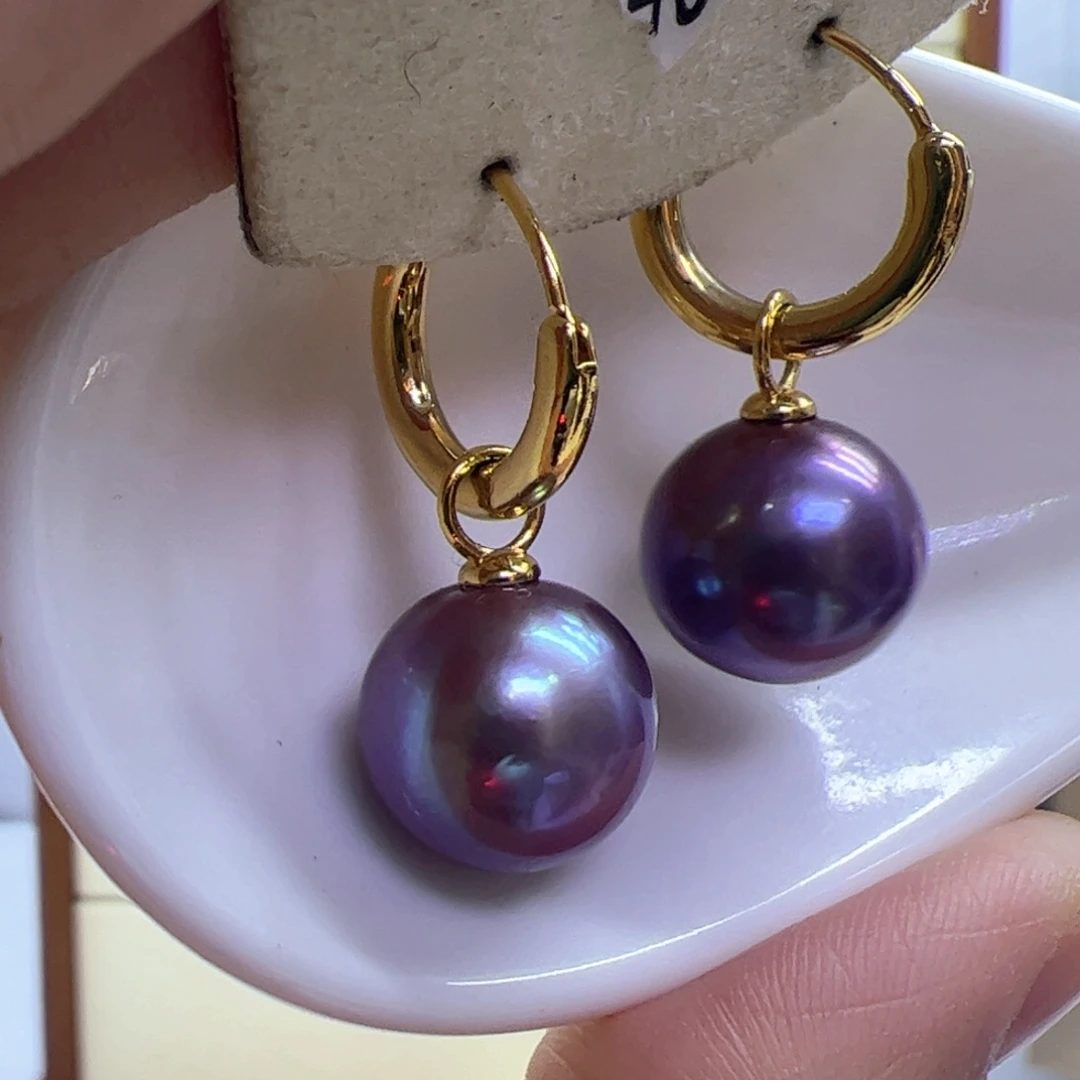 淡水珍珠耳饰银S925镶嵌