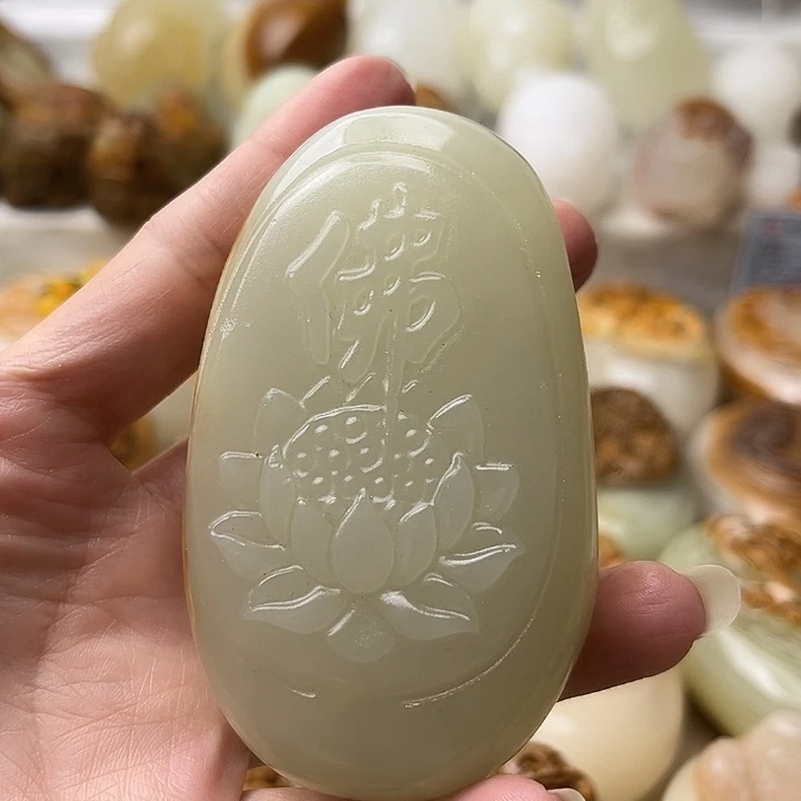 石材古青石不退换佛莲微瑕