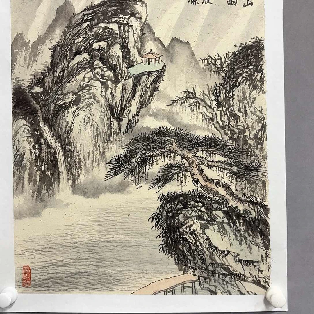 国画亲笔手绘放心去藏