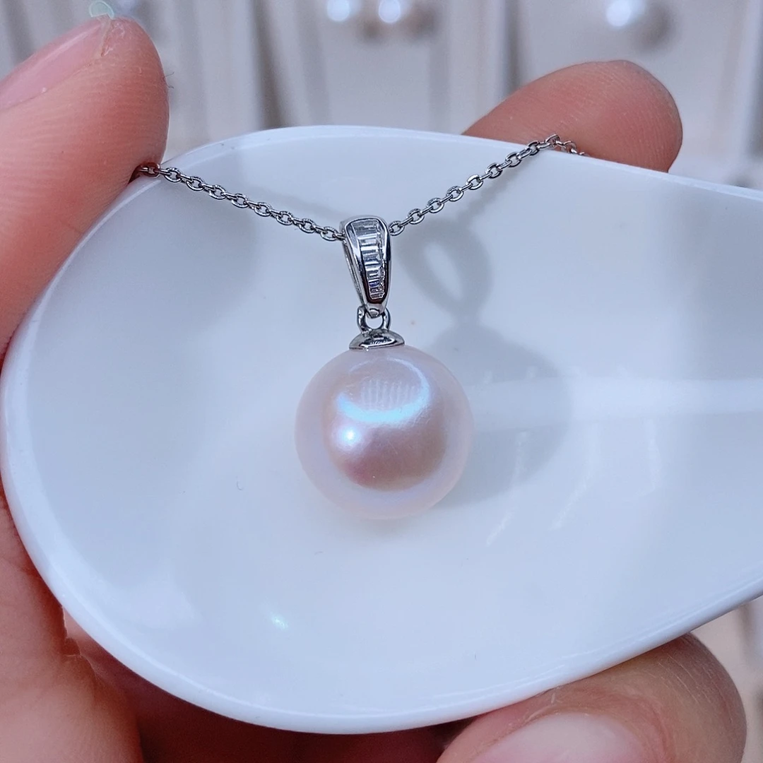 颈饰银S925镶嵌淡水珍珠