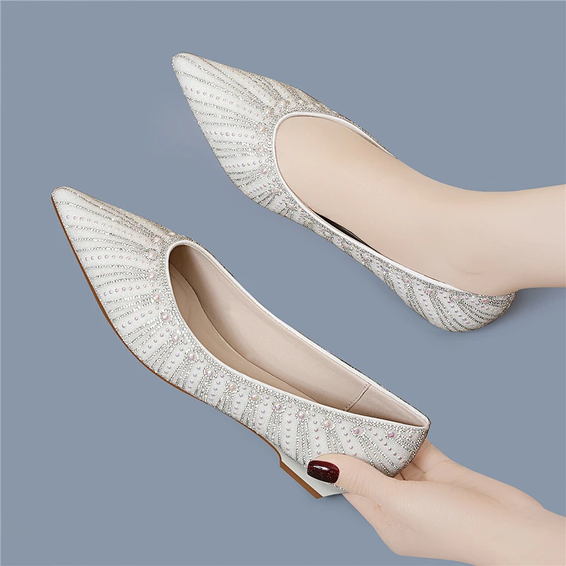 旗袍高跟鞋女鞋春秋2025新款尖头单鞋仙女风配裙子订婚婚鞋伴娘鞋