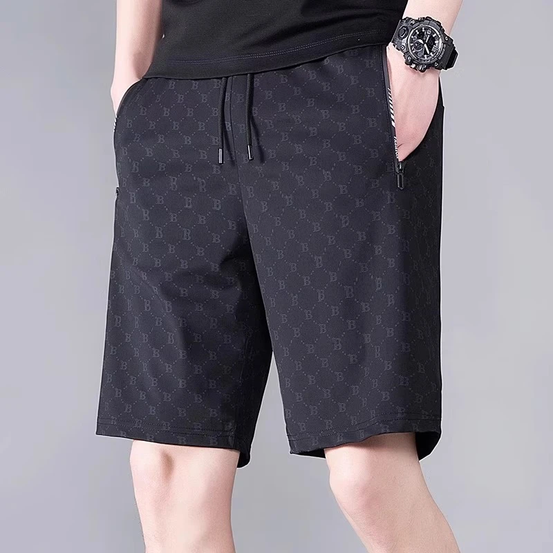 香港冰丝休闲男士短裤2025新款夏季薄款外穿休闲百搭运动五分中裤