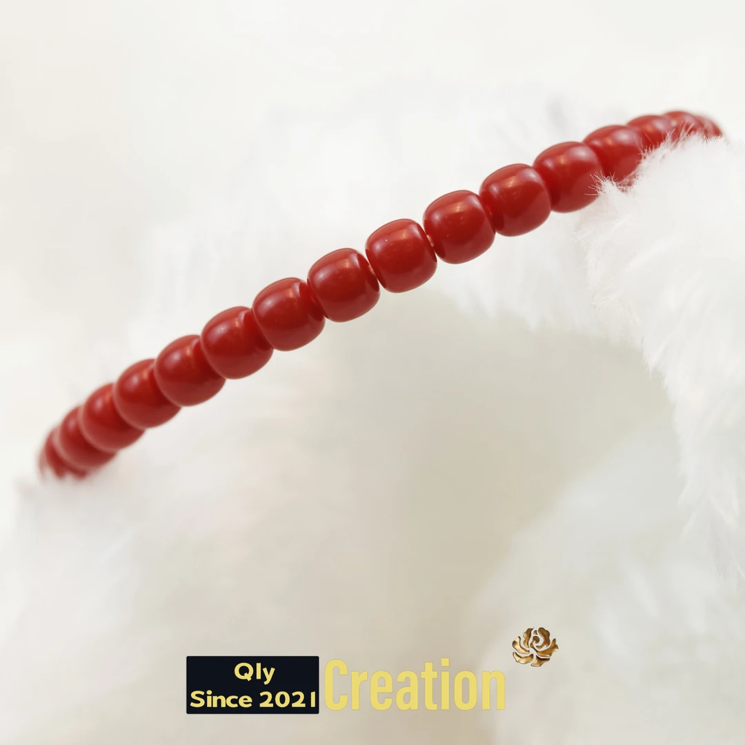 手链 QIy 麒屿 · 牛血红 克万色系平替料 老型珠6Mm