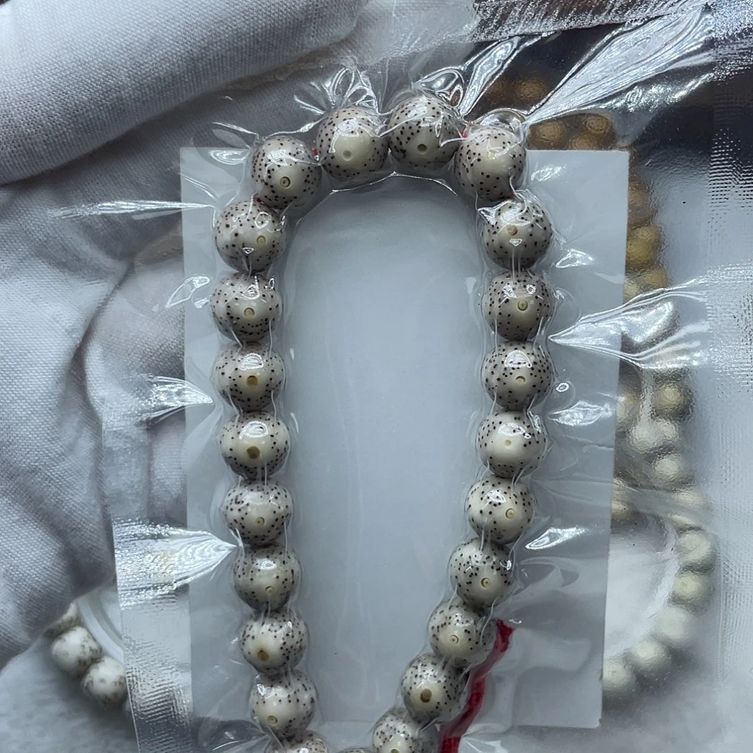 星月菩提手串原生态石玉10圆月朗星稀手持