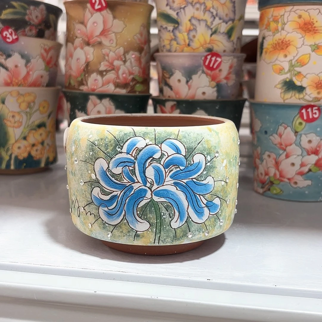 紫砂花盆手工花盆默认微瑕10/8