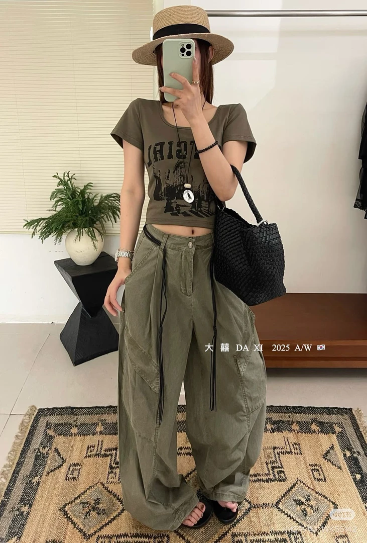 【云云精选】夏季新款工装裤➕修身T套装