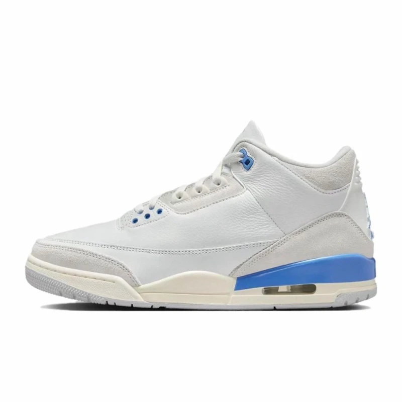 Air Jordan 3 AJ3北卡大学蓝男款中帮复古运动篮球鞋 CT8532-101