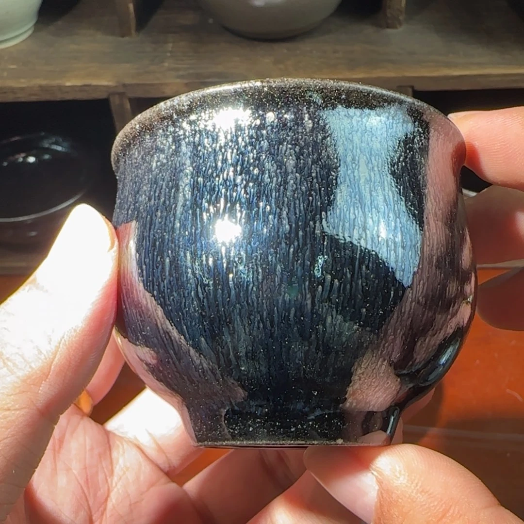 茶盏原矿釉电烧建盏 玉兰杯