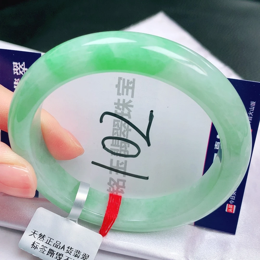翡翠未镶嵌手镯缅甸天然a货翡翠手镯