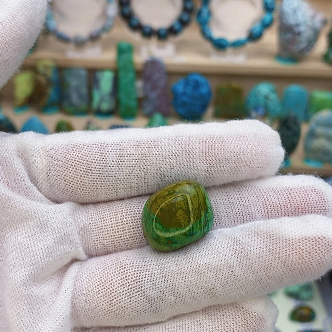 定制绿松石未镶嵌三彩糖豆