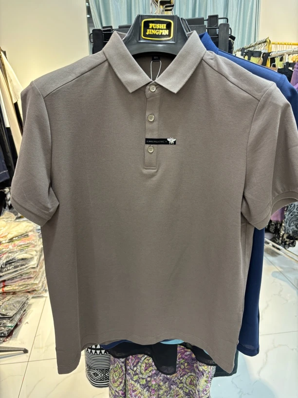 （女王范）男士咖色Polo短袖T恤衫