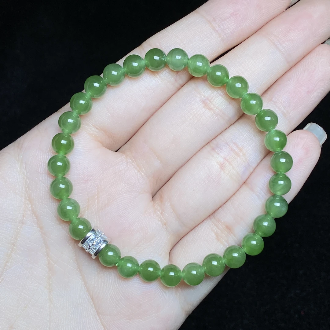 【小北严选】和田玉DIY单圈手串约5.5mm+【多样性发一件】-AH54X525