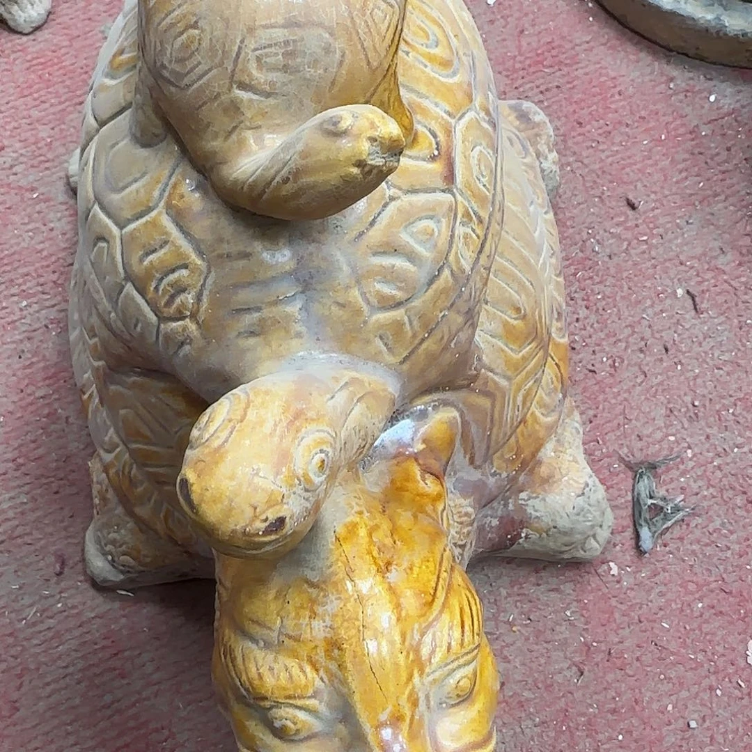 团***圆陶摆件文房四宝精品摆件