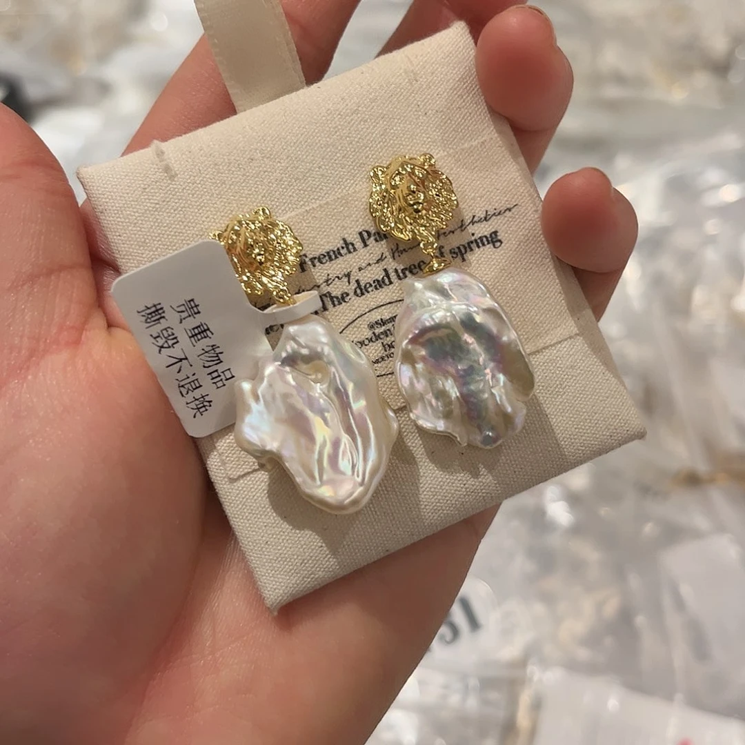 淡水珍珠耳饰合金