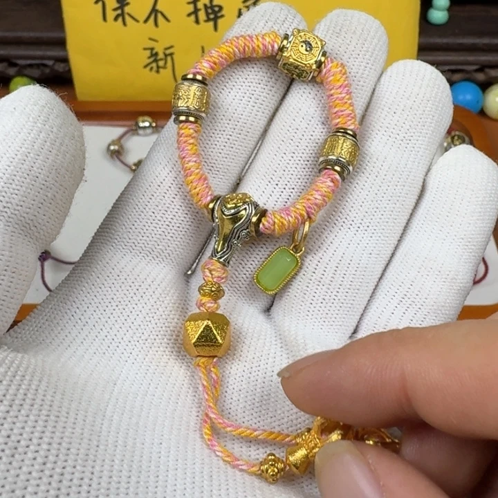 铜合金绿水侧挂金色三通套装