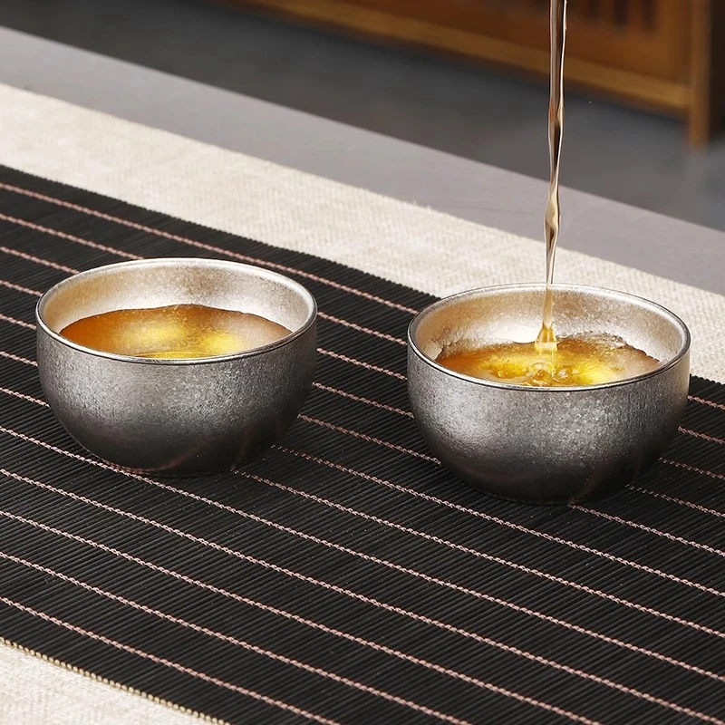 纯钛冰花杯茶杯茶具功夫茶具泡茶专用