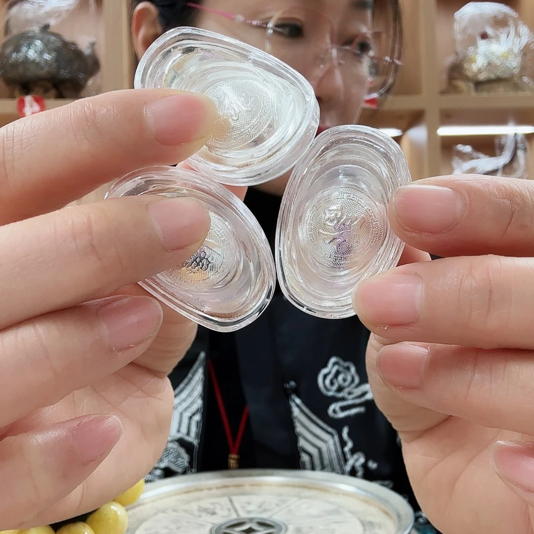 盖碗银元宝三个10克足银999