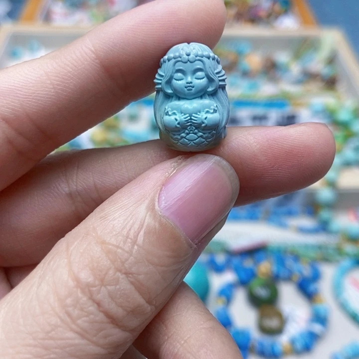 绿松石未镶嵌挂件65