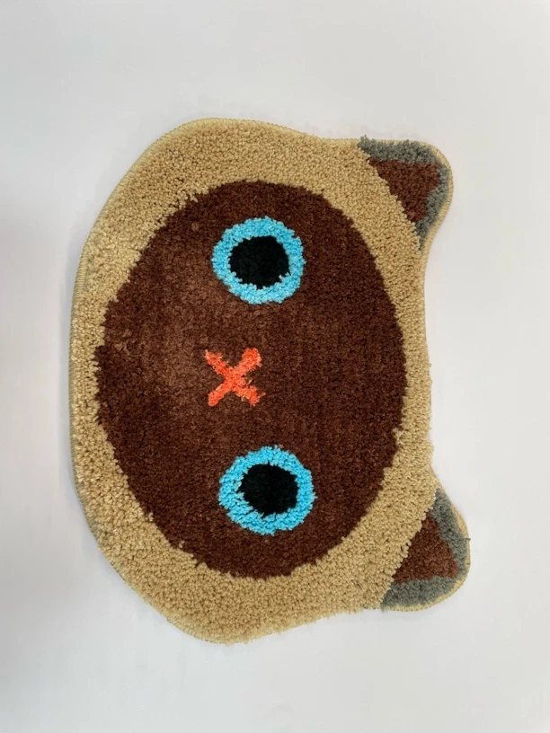 猫猫植绒地毯可爱防滑吸水脚垫卧室卫生间浴室地垫屁垫30*40