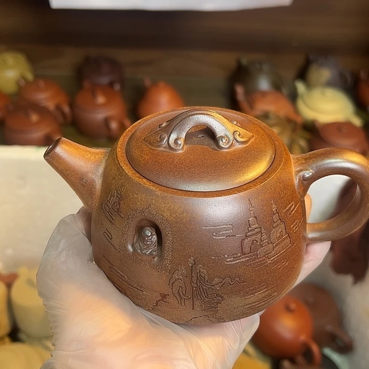 茶壶紫砂宜兴紫砂壶柴烧