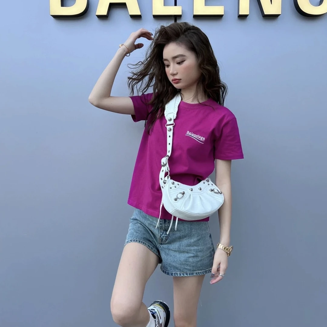 未使用 Balenciaga/巴黎世家 字母Logo印花圆领短袖T恤