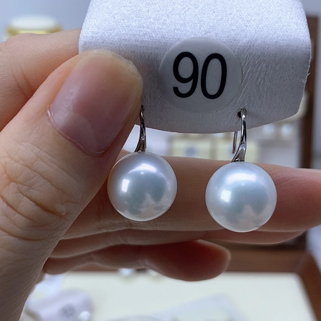 淡水珍珠耳饰银S925镶嵌