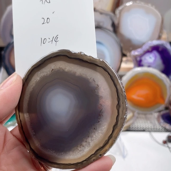 吊坠优***店巴西玛瑙原石切片