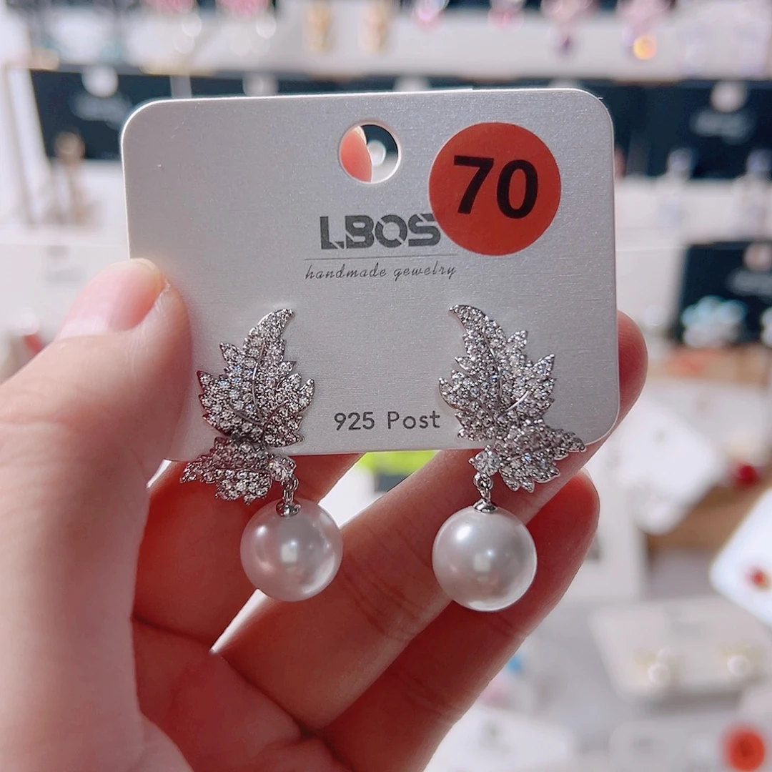 锆石纯铜合金耳环