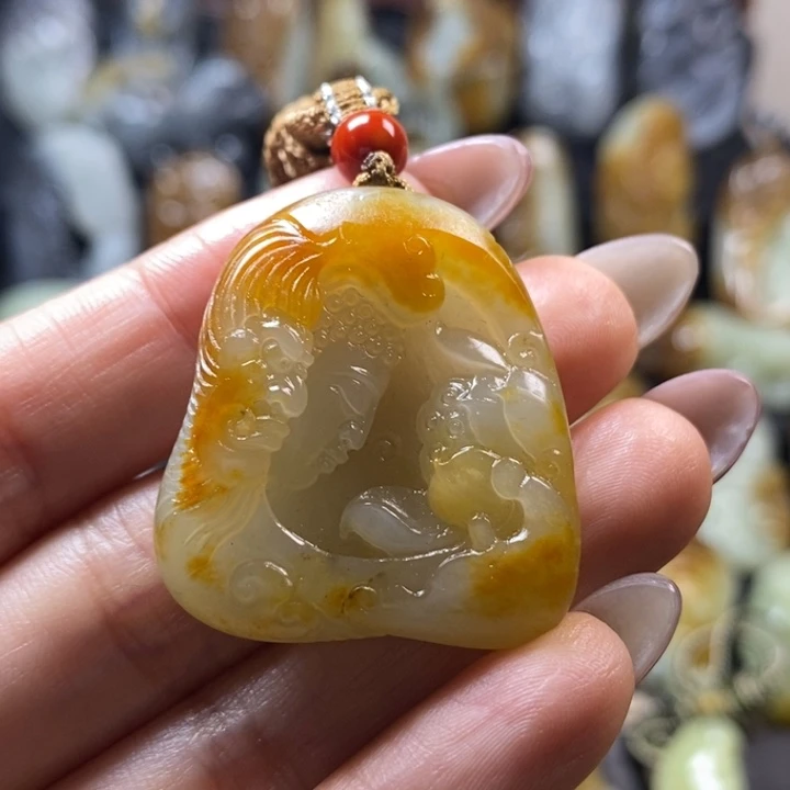 和田玉未镶嵌挂件