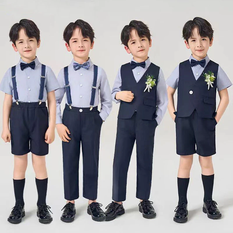 儿童礼服男童西装套装英伦风周岁生日西服幼儿园宝宝周岁礼服