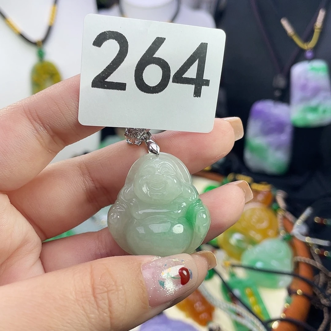 翡翠未镶嵌吊坠(赠链)