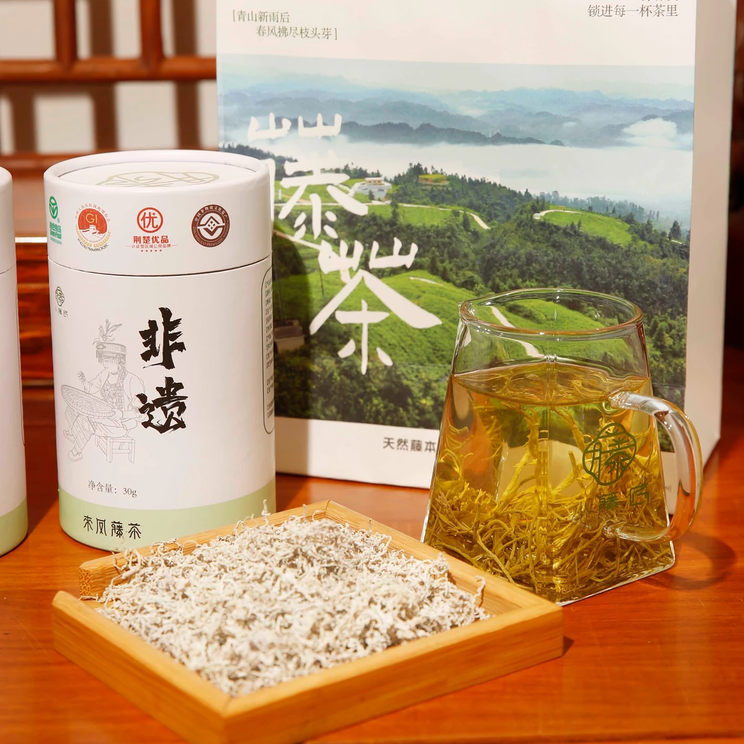 【新华社&湖北邮政】正宗来凤龙须藤茶小藤匠口粮茶30g* 4罐