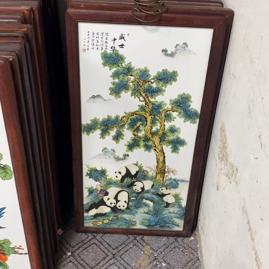 瓷86*46*1景德镇瓷板画柴窑烧制