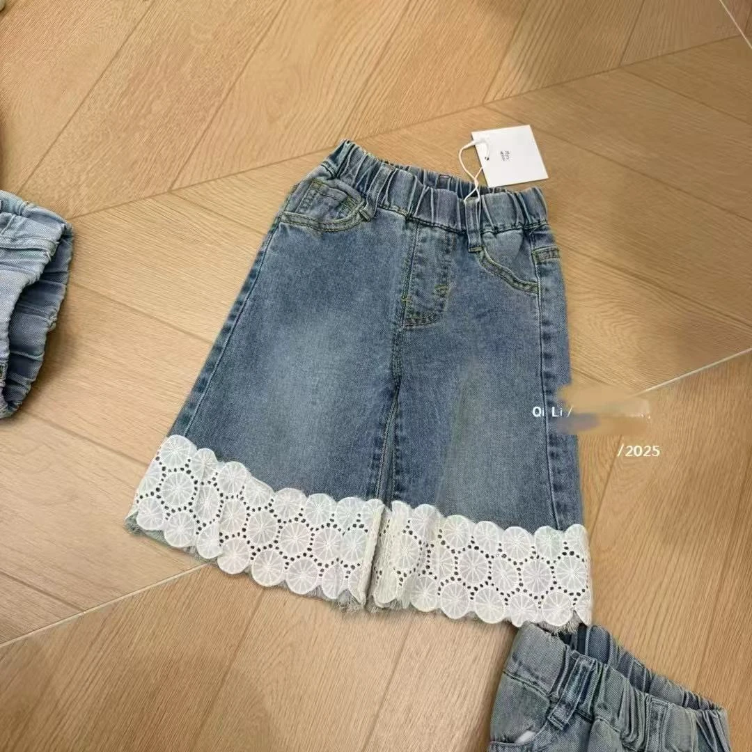 【One朵】夏款女宝宝直筒牛仔裤