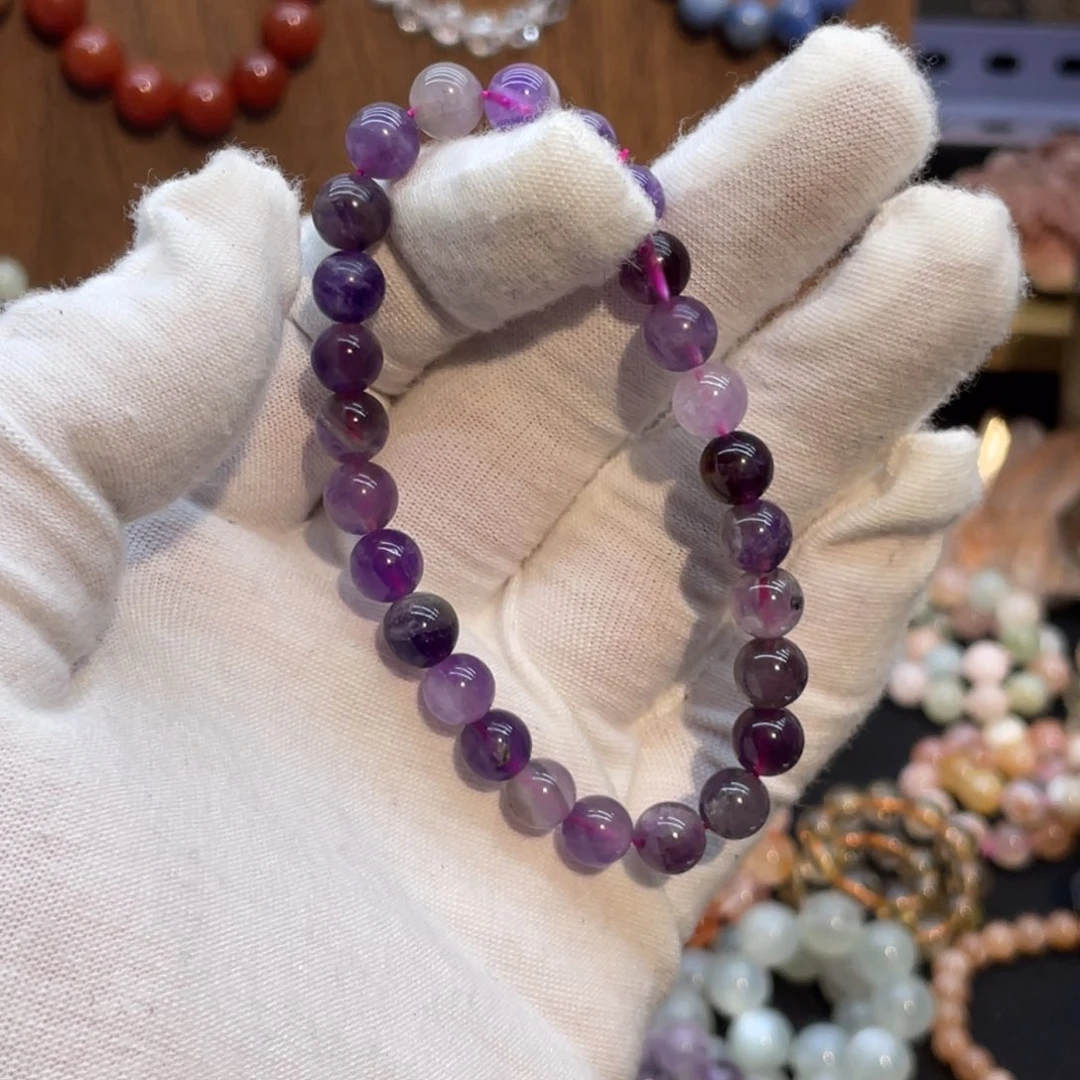 未镶嵌水晶手链纯天然紫水