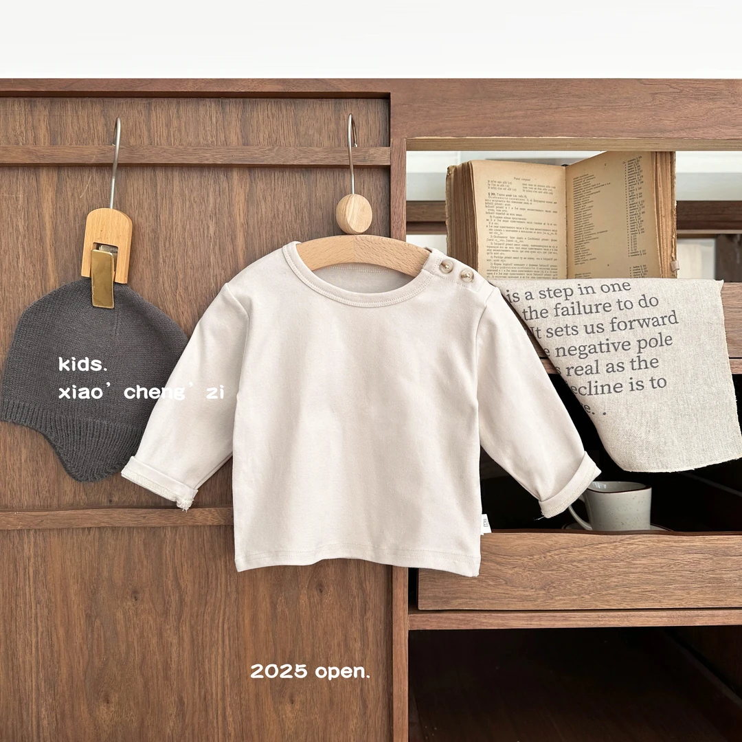 T25C73新款圆领打底衫男宝女宝T恤儿童长袖春秋韩版百搭上衣