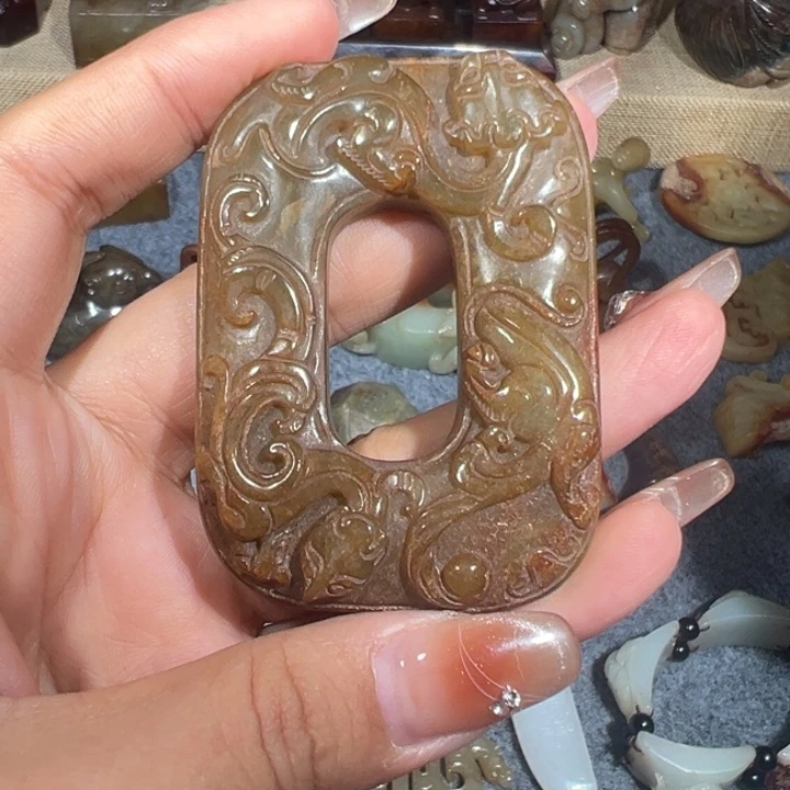 和田玉未镶嵌挂件