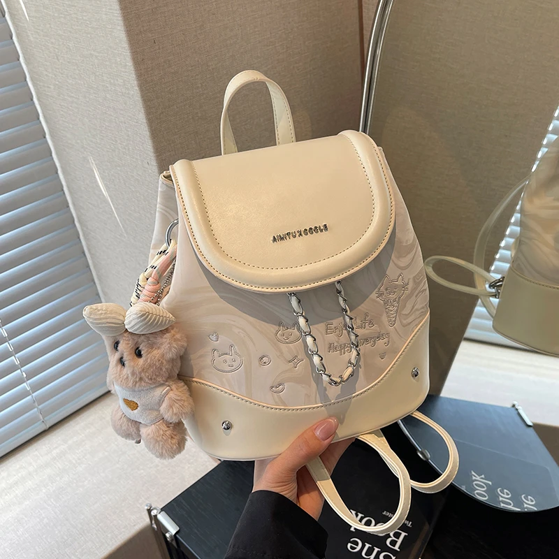 艾米兔女包2025新款时尚拼接设计百搭简约休闲质感通勤手提双肩包