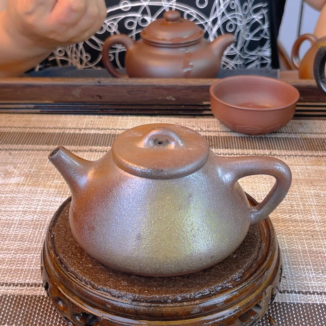 茶壶紫砂紫泥柴烧220cc
