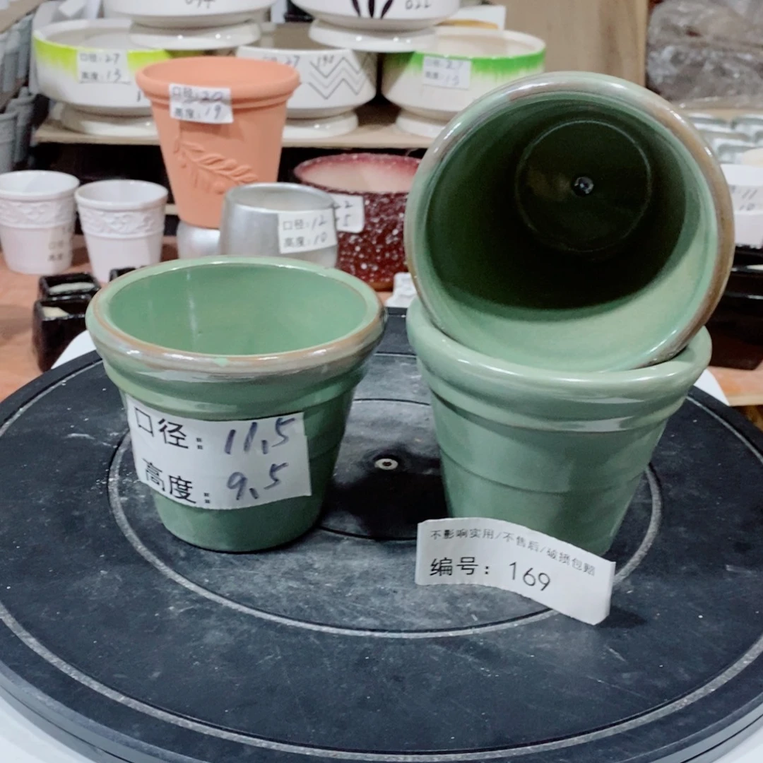 微瑕花盆-169-口11.5×9.5-3个