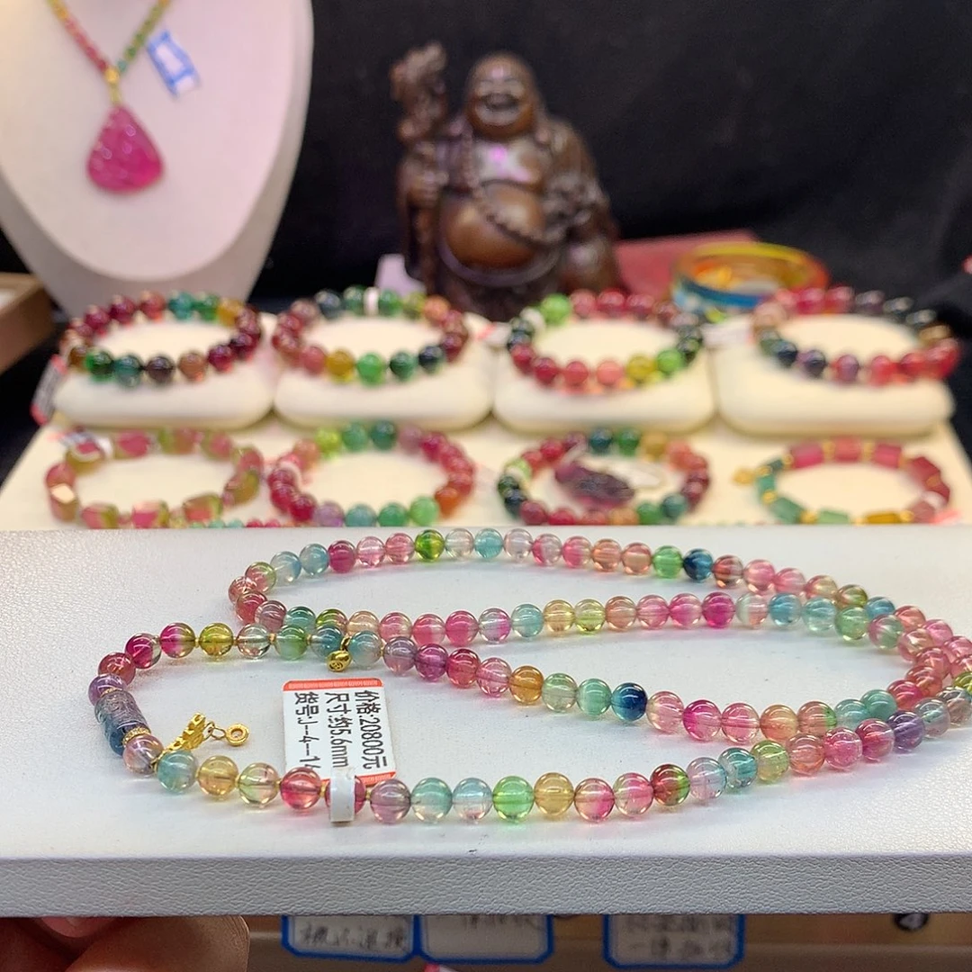 未镶嵌碧玺手串西瓜5.6mm