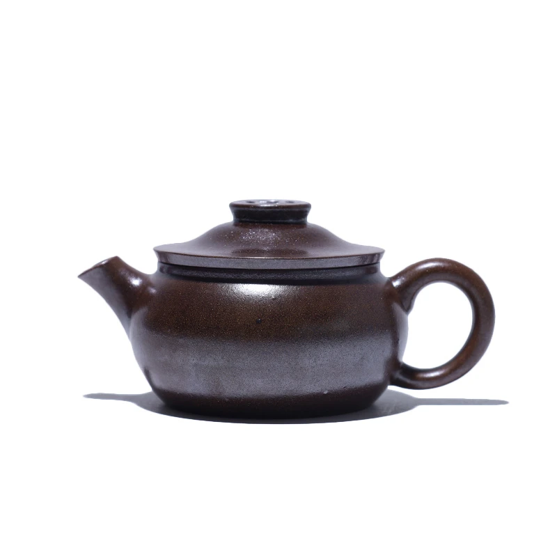 大吉羊柴烧 宜兴紫砂壶手工茶壶 本山绿泥聚宝盆（裸烧）100ml庄杰