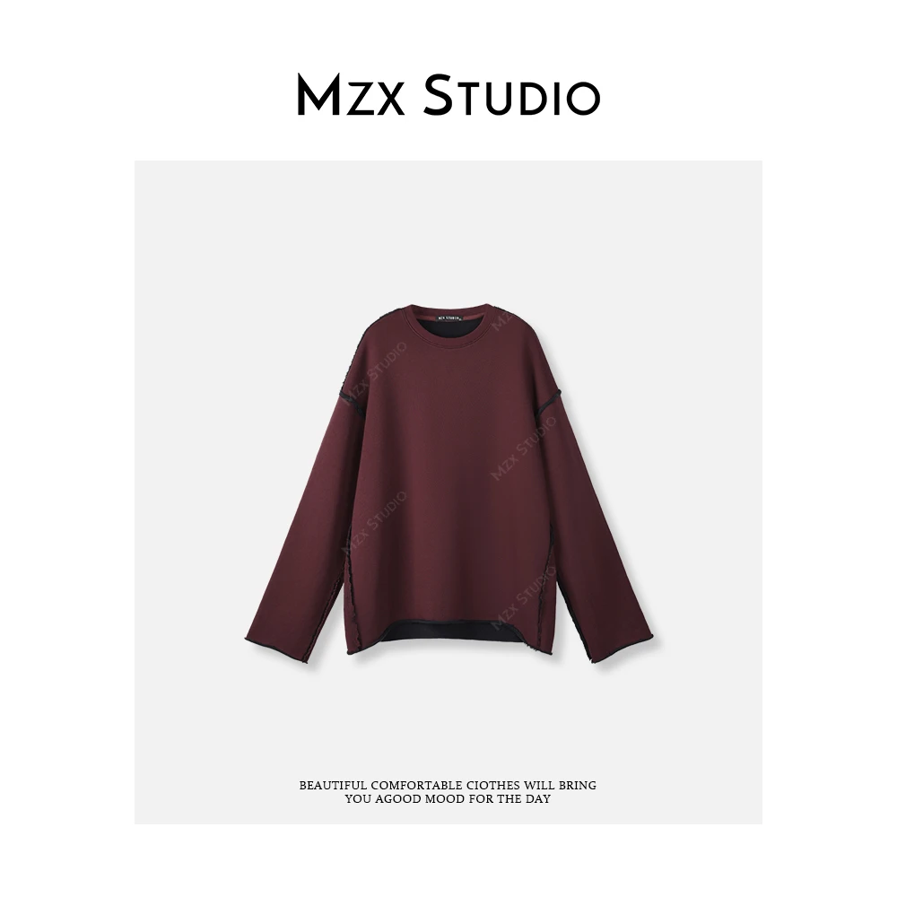 MZX 秋季纯棉圆领撞色长袖卫衣 SY9971-C