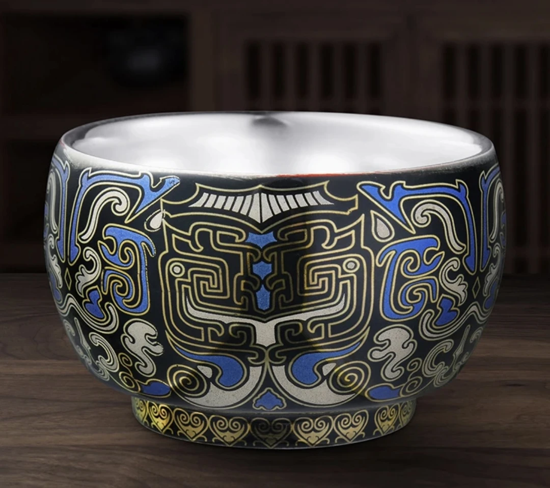 050765唐卡饕鬄银杯主人杯