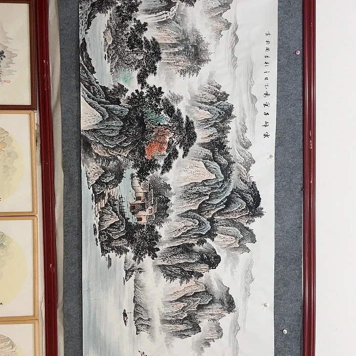 国画手绘国画云峰千里秀