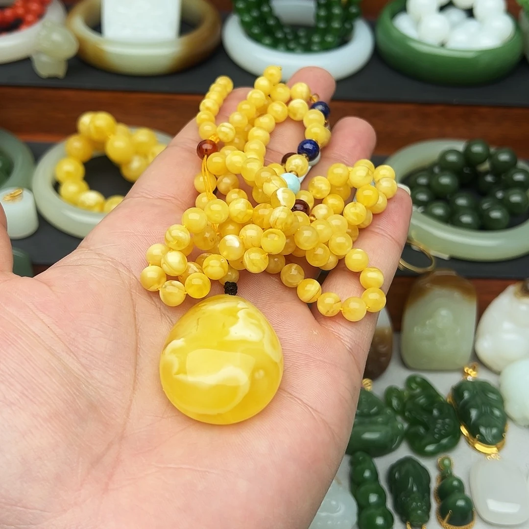 俪***书蜜蜡未镶嵌吊坠(不含链)