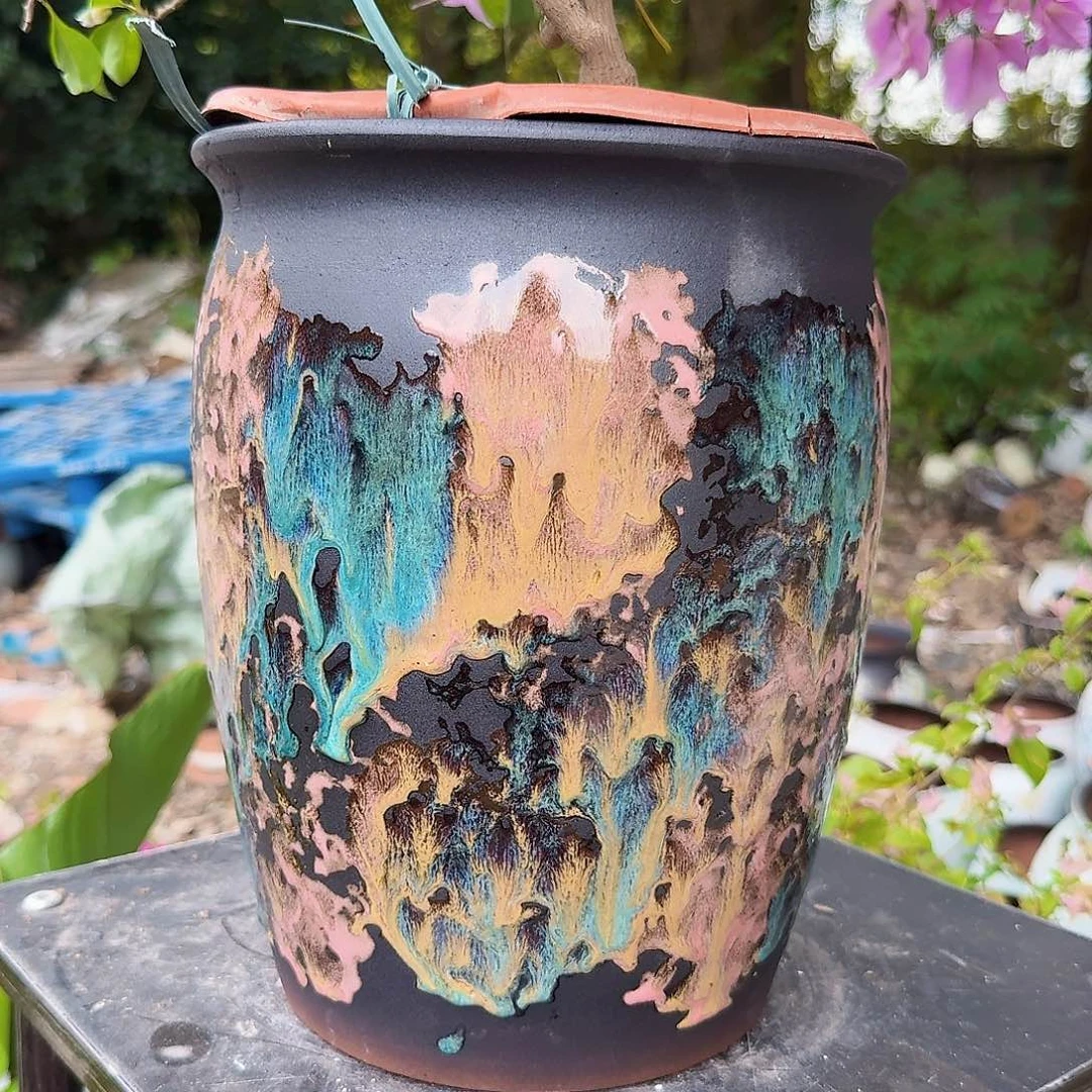 紫砂花盆口20高25（一个姹寂武老庄